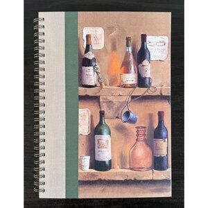 New Seasons Wire-O Bound Notebook 48 Pages Front And Back Wine Themed Writing